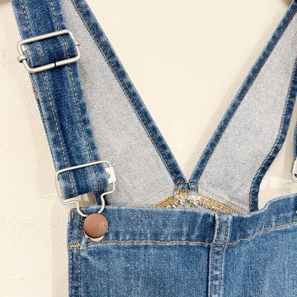 MADEWELL Denim Overalls Jumpsuit Skinny Jansing Wash Size XS Like New!