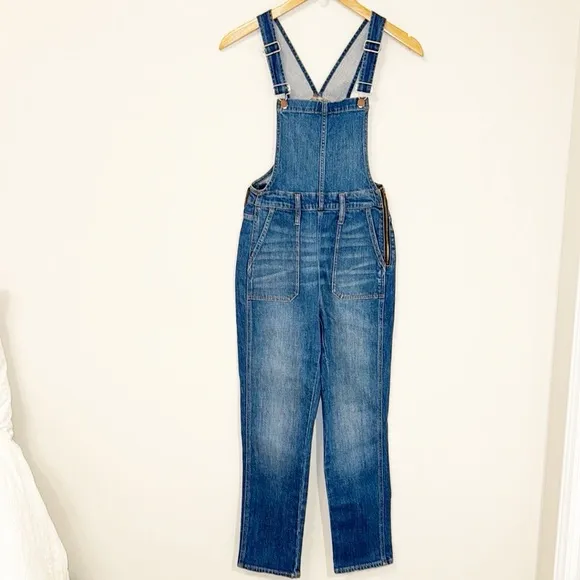 MADEWELL Denim Overalls Jumpsuit Skinny Jansing Wash Size XS Like New!