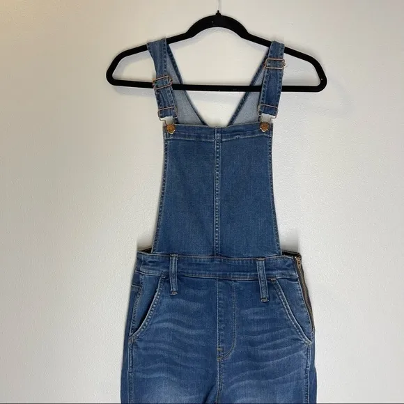 Madewell Roadtripper Overalls Brodie Wash Distressed Frayed Hem Size XS Women’s
