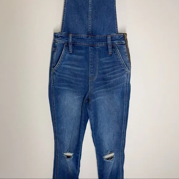 Madewell Roadtripper Overalls Brodie Wash Distressed Frayed Hem Size XS Women’s