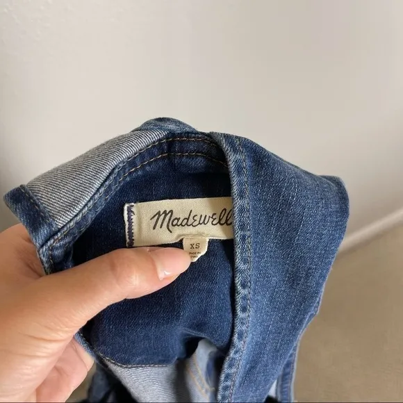 Madewell Roadtripper Overalls Brodie Wash Distressed Frayed Hem Size XS Women’s