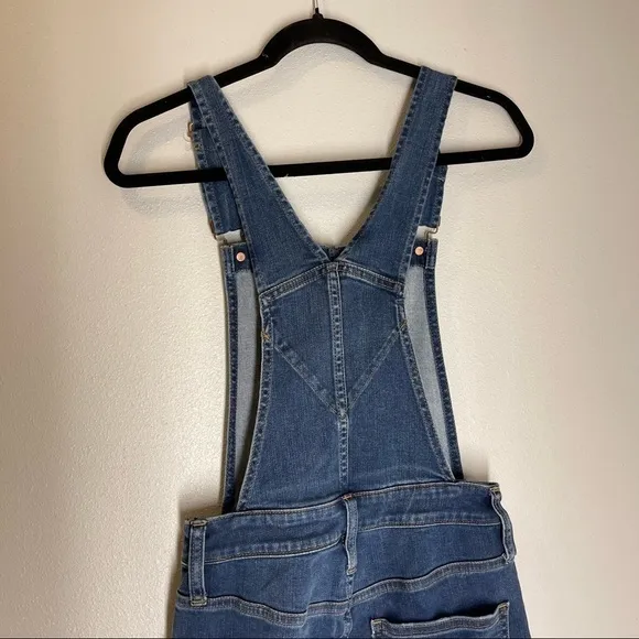 Madewell Roadtripper Overalls Brodie Wash Distressed Frayed Hem Size XS Women’s
