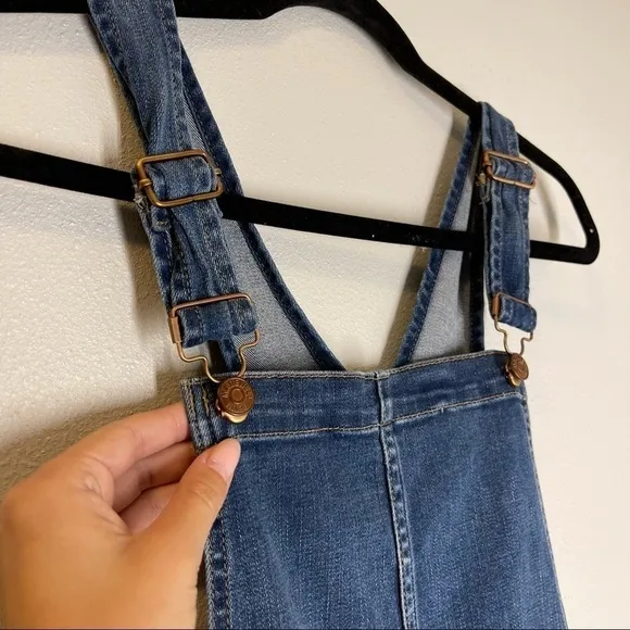 Madewell Roadtripper Overalls Brodie Wash Distressed Frayed Hem Size XS Women’s