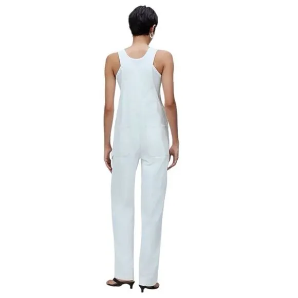 Madewell Denim Oversized Carpenter Overalls Womens‎ Small Lighthouse White