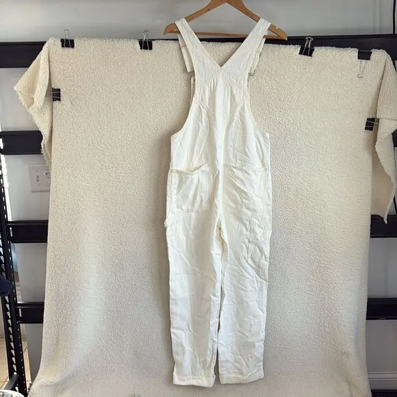Madewell Denim Oversized Carpenter Overalls Womens‎ Small Lighthouse White