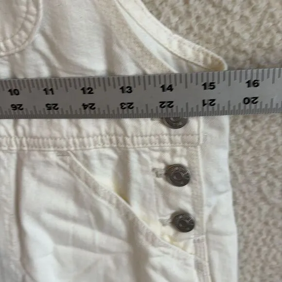 Madewell Denim Oversized Carpenter Overalls Womens‎ Small Lighthouse White