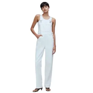 Madewell Denim Oversized Carpenter Overalls Womens‎ Small Lighthouse White