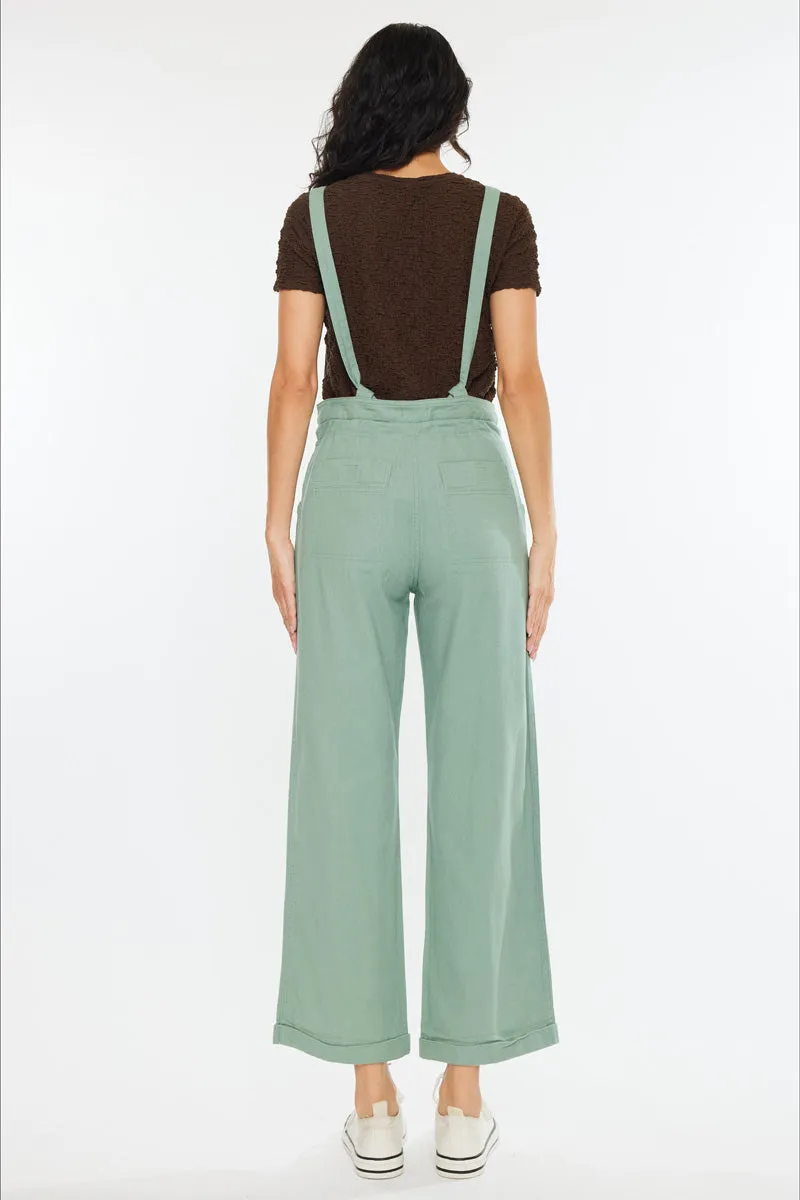 Maggie Cropped Wide Overalls