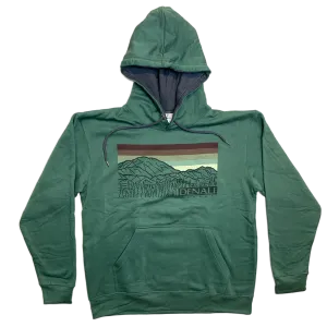Mallard Line Art Denali Range Alaska Hoodie