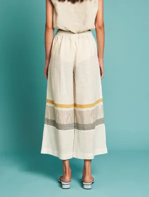 Manan   I   Manami Lounge Pants - Ivory I  Border Collection