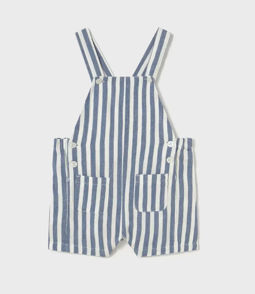 Mayoral Baby Boy Blue Stripe Overalls