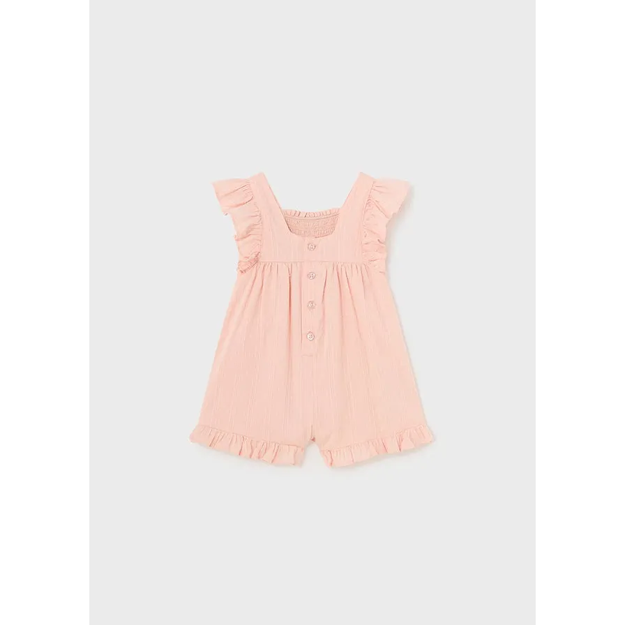 Mayoral Baby Pastel Pink Smocked Romper