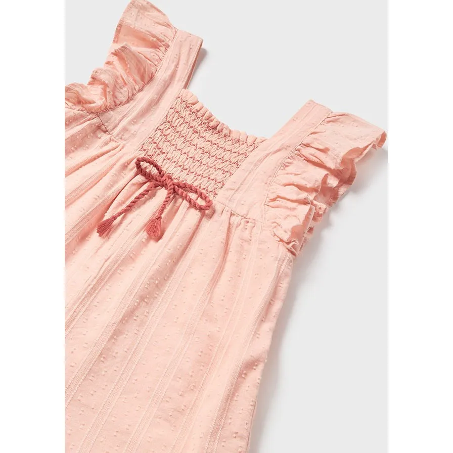 Mayoral Baby Pastel Pink Smocked Romper