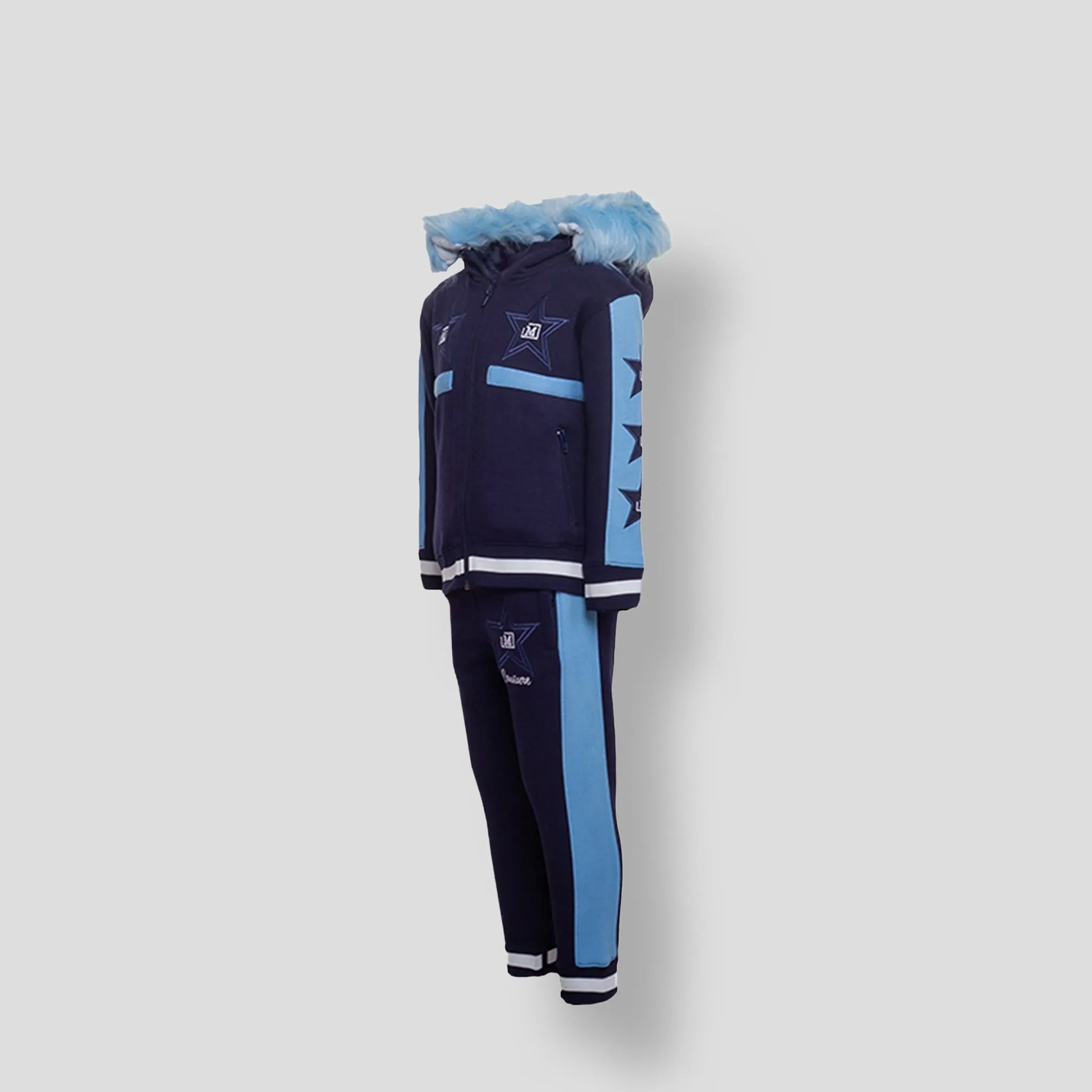MDB Clearance Kids M-Star Fur Hooded Fleece Sweatsuit