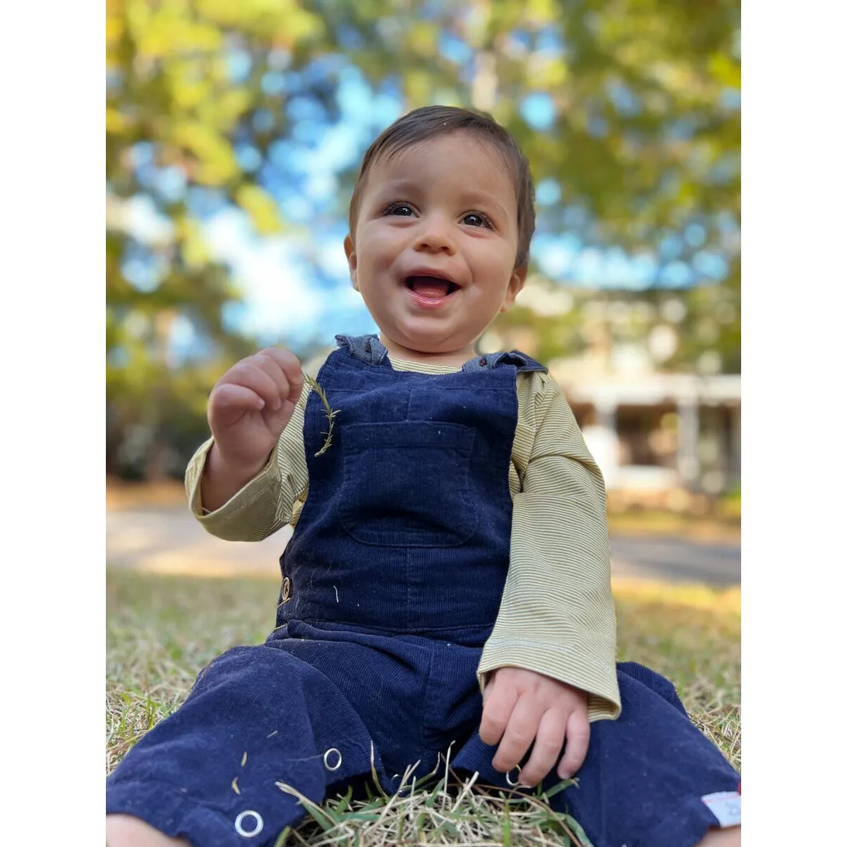 Me & Henry Harrison Cord Overalls - Navy