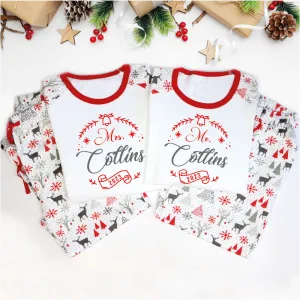 Mr And Mrs Matching Christmas Pyjamas