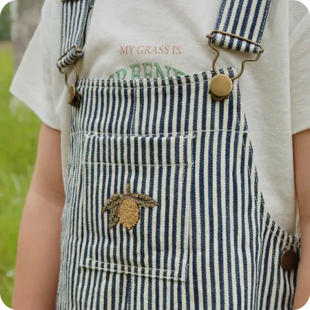 Naval Stripe Shortie Dungarees
