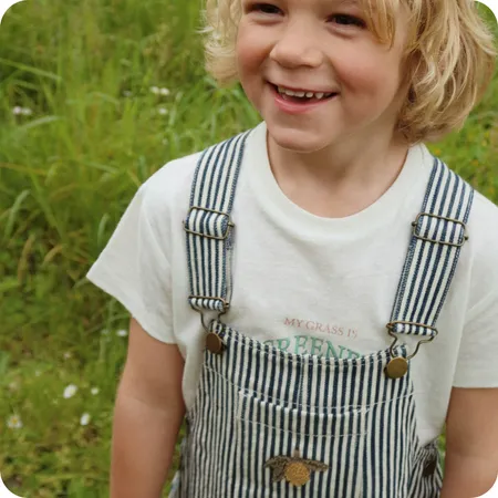 Naval Stripe Shortie Dungarees
