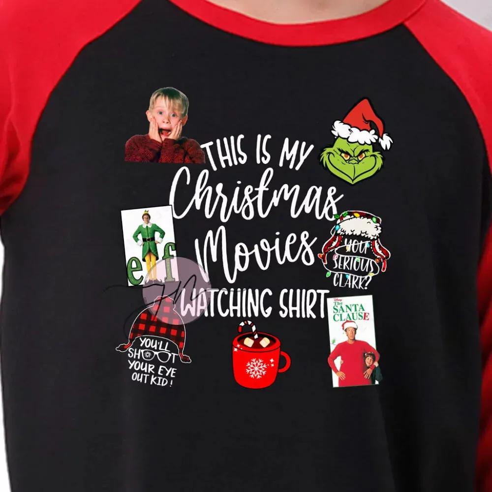 NEW This Is My Christmas Movies Watching Shirt Christmas PJs, Women's Sz S