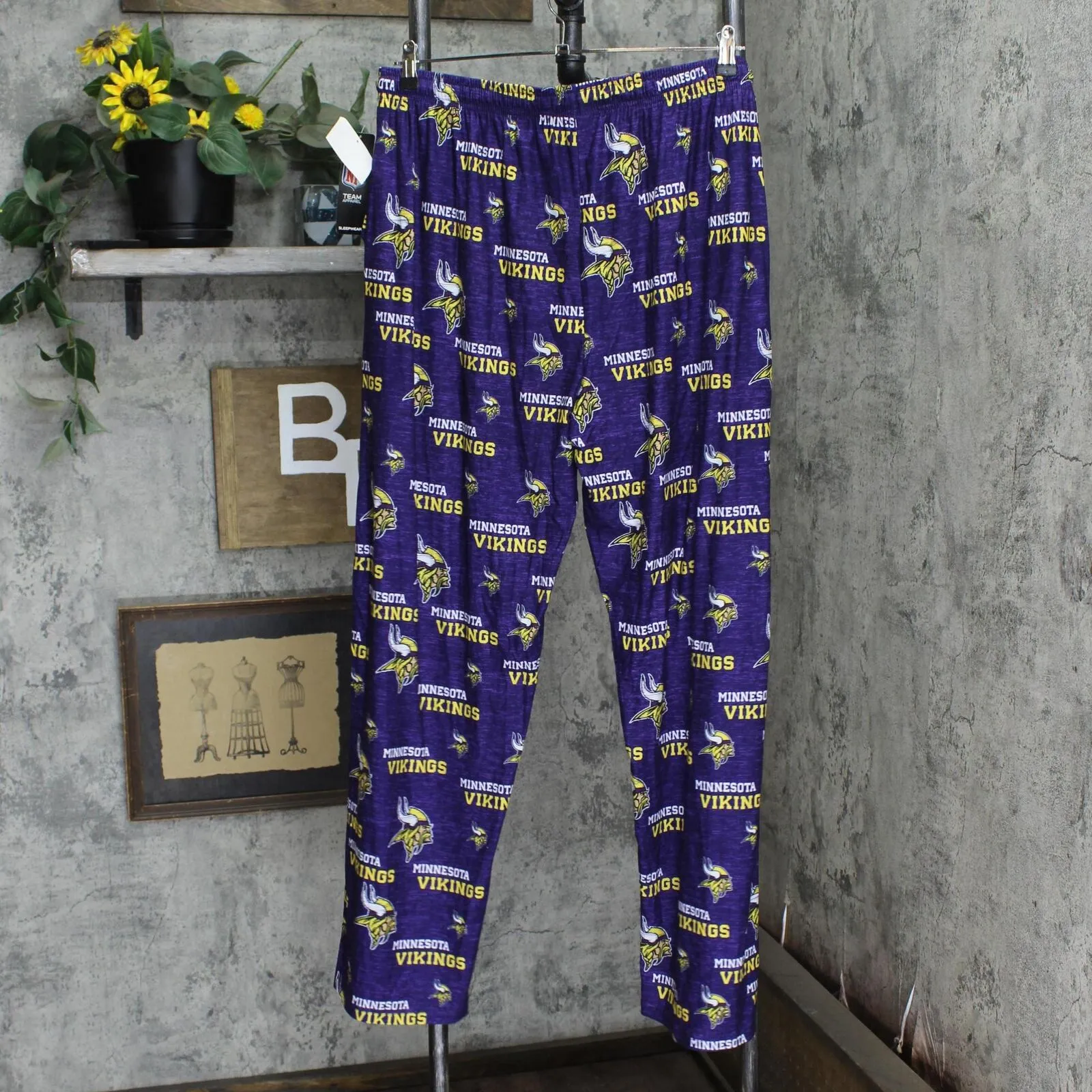 NFL Minnesota Vikings Mens Lounge Pajama Pants with Pockets 196761792855