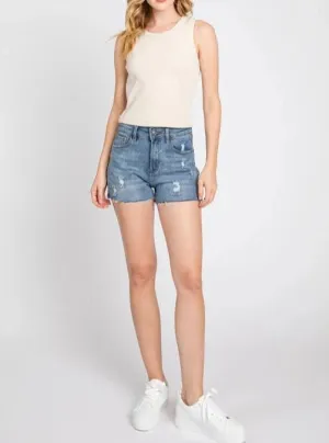 Norah Round Neck Ribbed Cropped Tank Top (Assorted Colors)