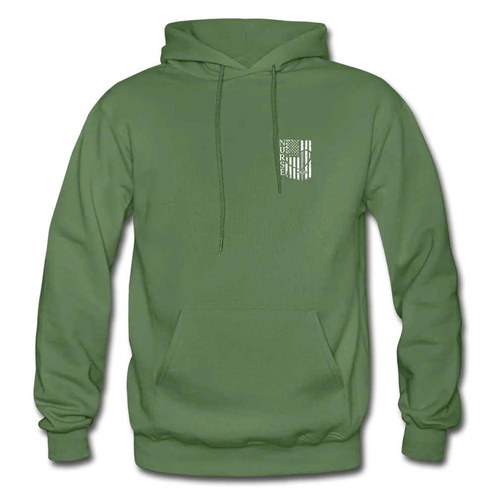 Nurse Flag white and grey Gildan Heavy Blend Adult Hoodie (CK1388)