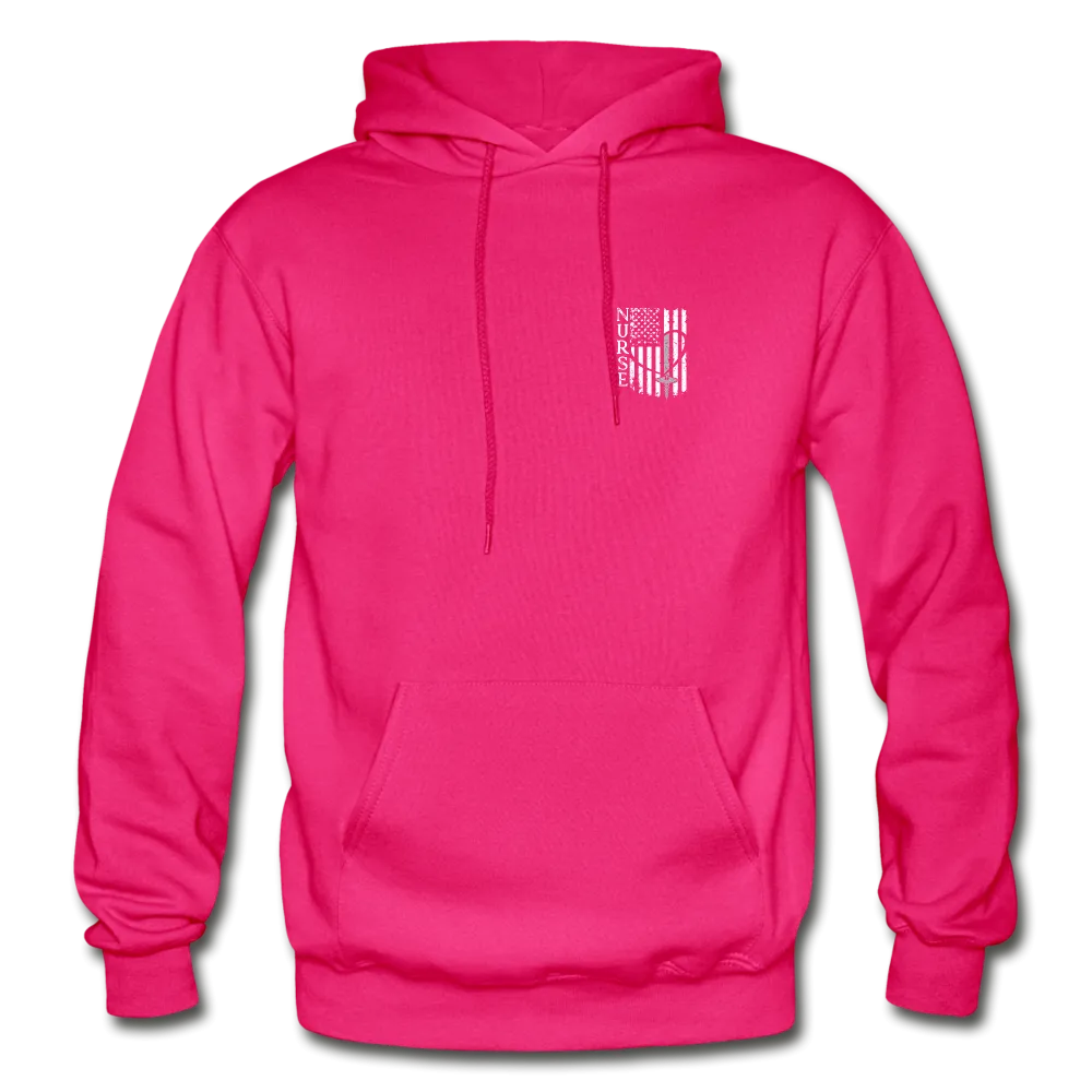 Nurse Flag white and grey Gildan Heavy Blend Adult Hoodie (CK1388)