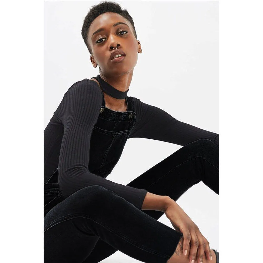 Olivia Black Overall Pocket Trousers