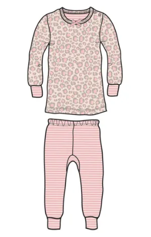 Painted Leopard Organic Cotton Baby Pajama Set