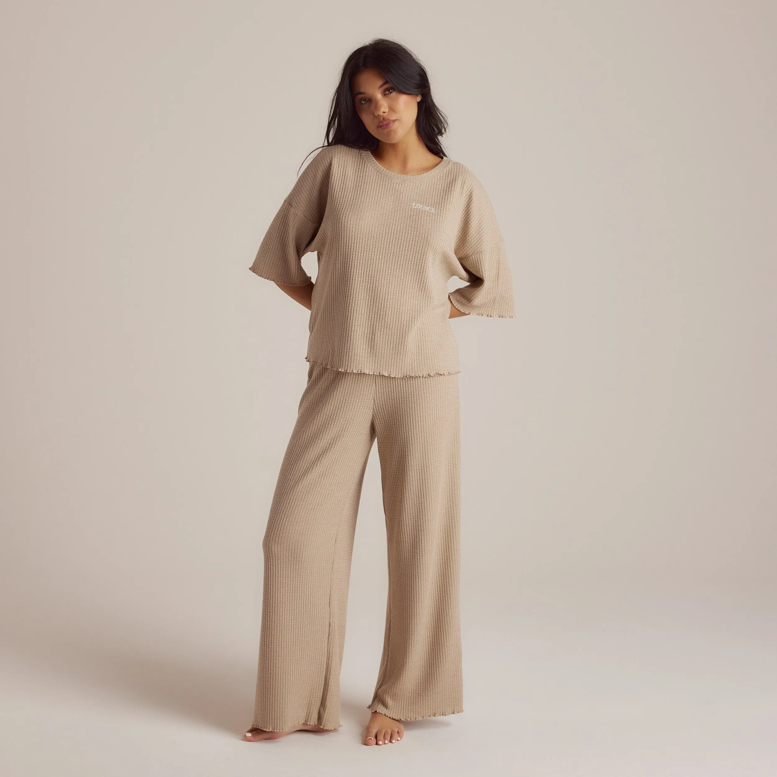 Pantalon de Pyjama Soft Waffle - Beige