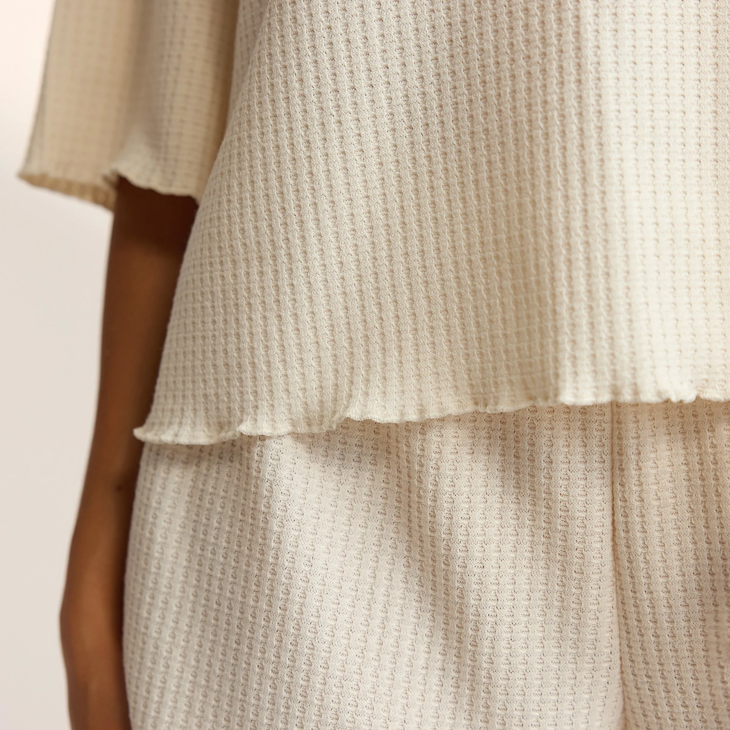 Pantalon de Pyjama Soft Waffle - Cream