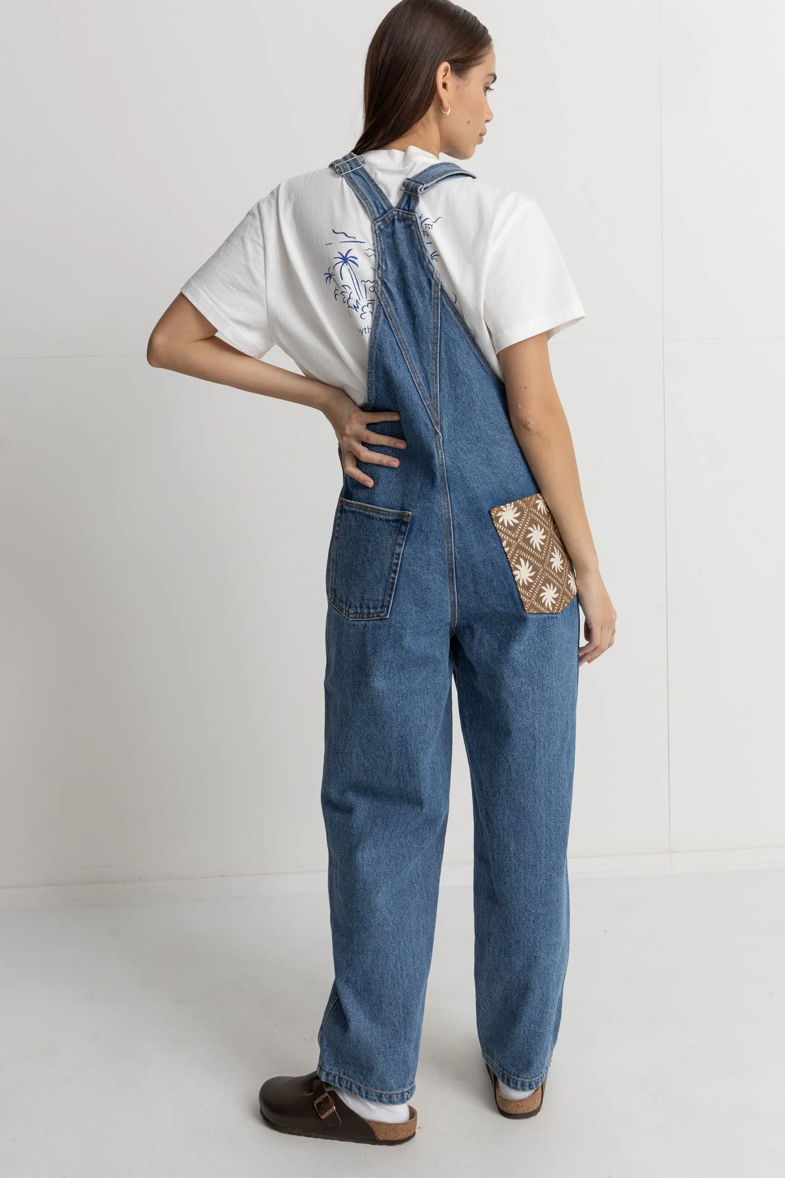 Patch Denim Overalls