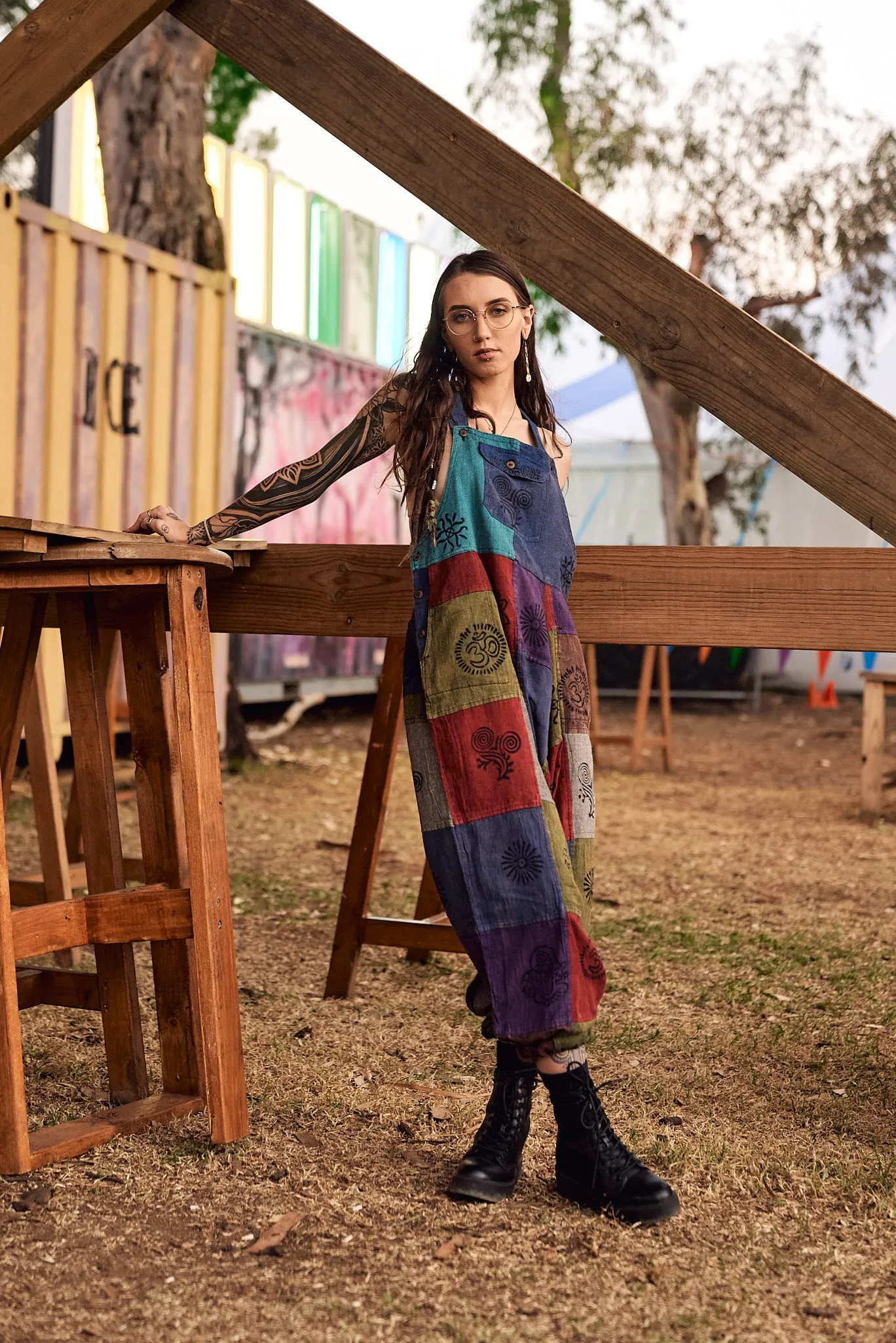 Patchwork Dungarees
