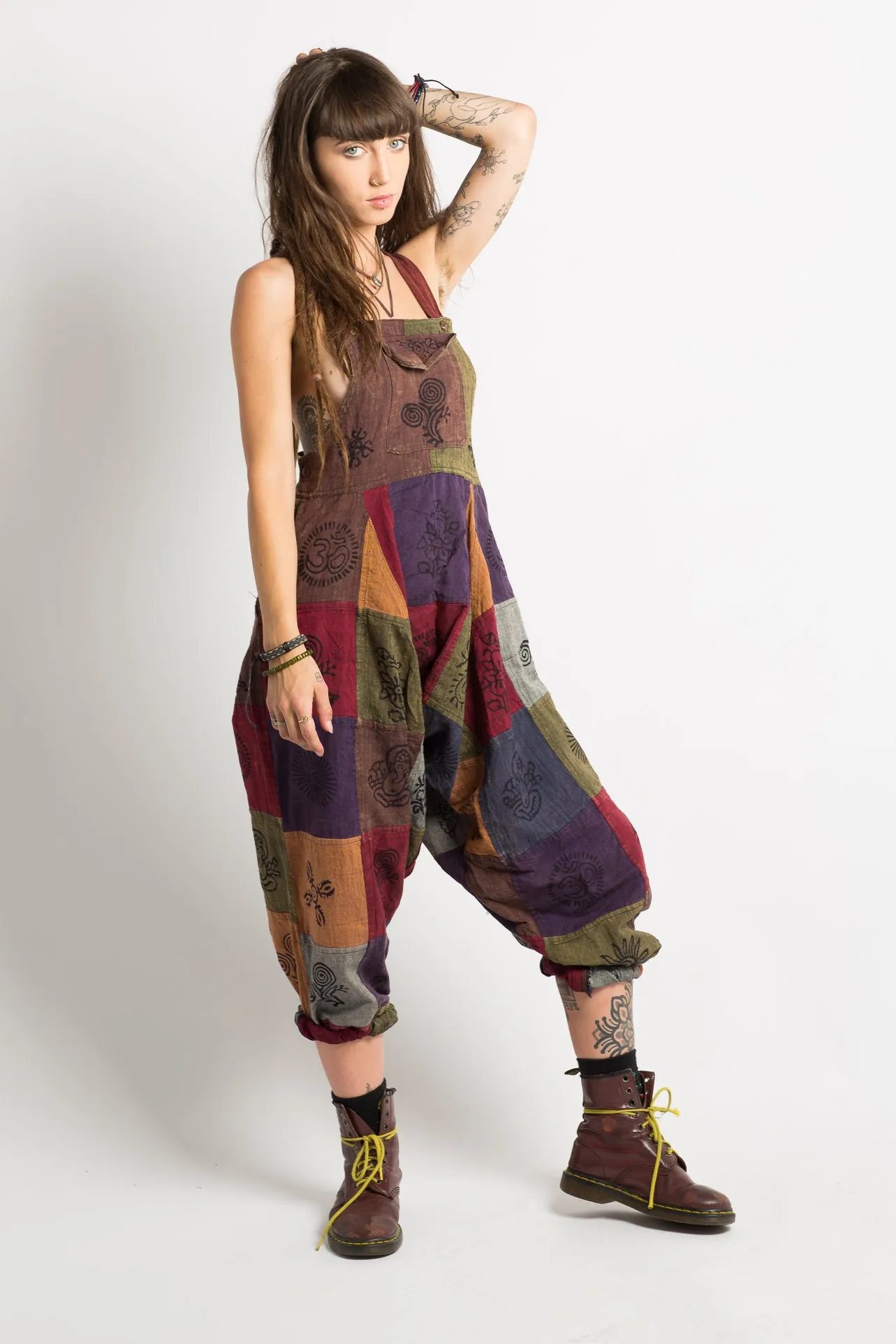 Patchwork Dungarees