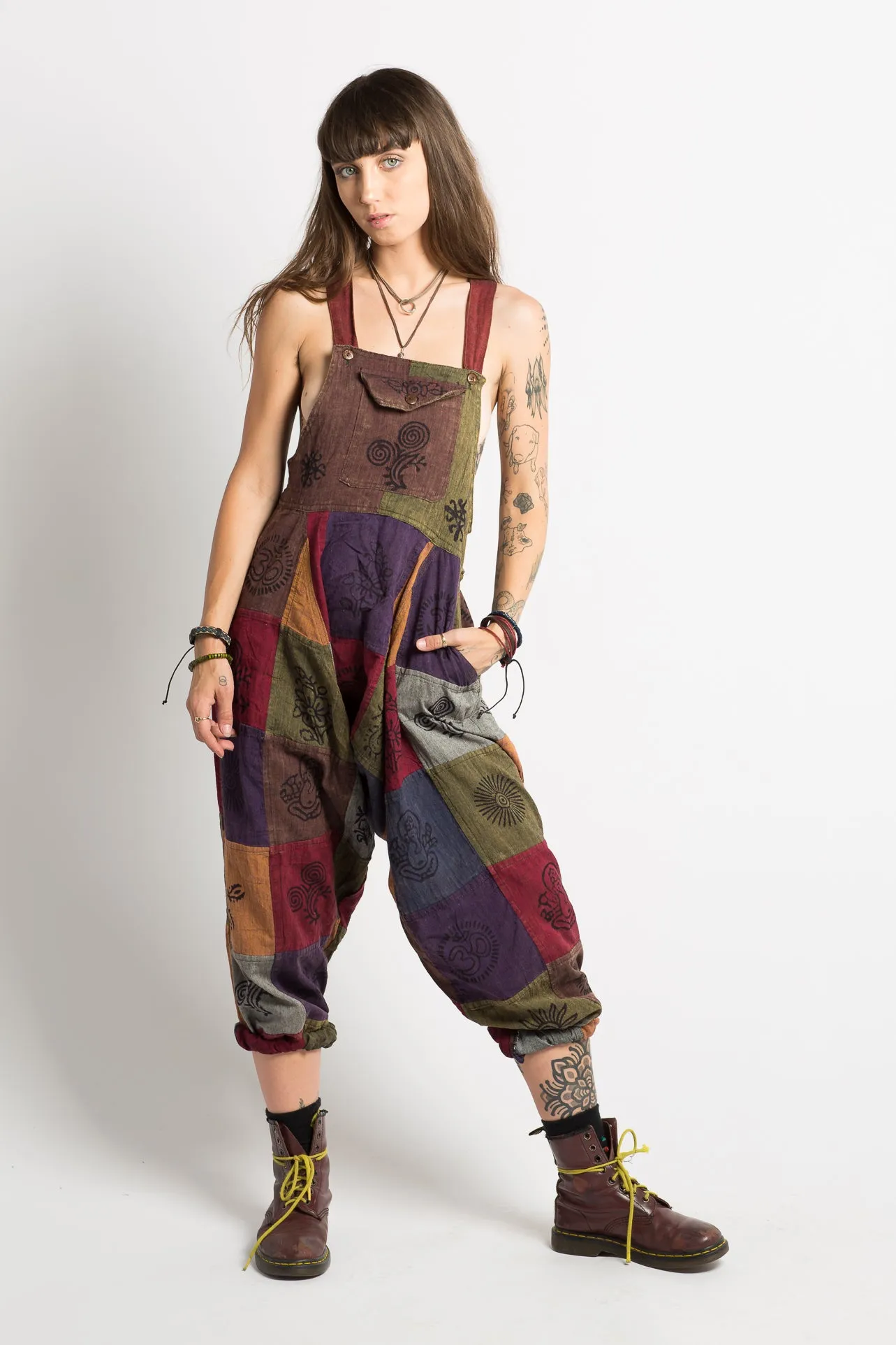 Patchwork Dungarees