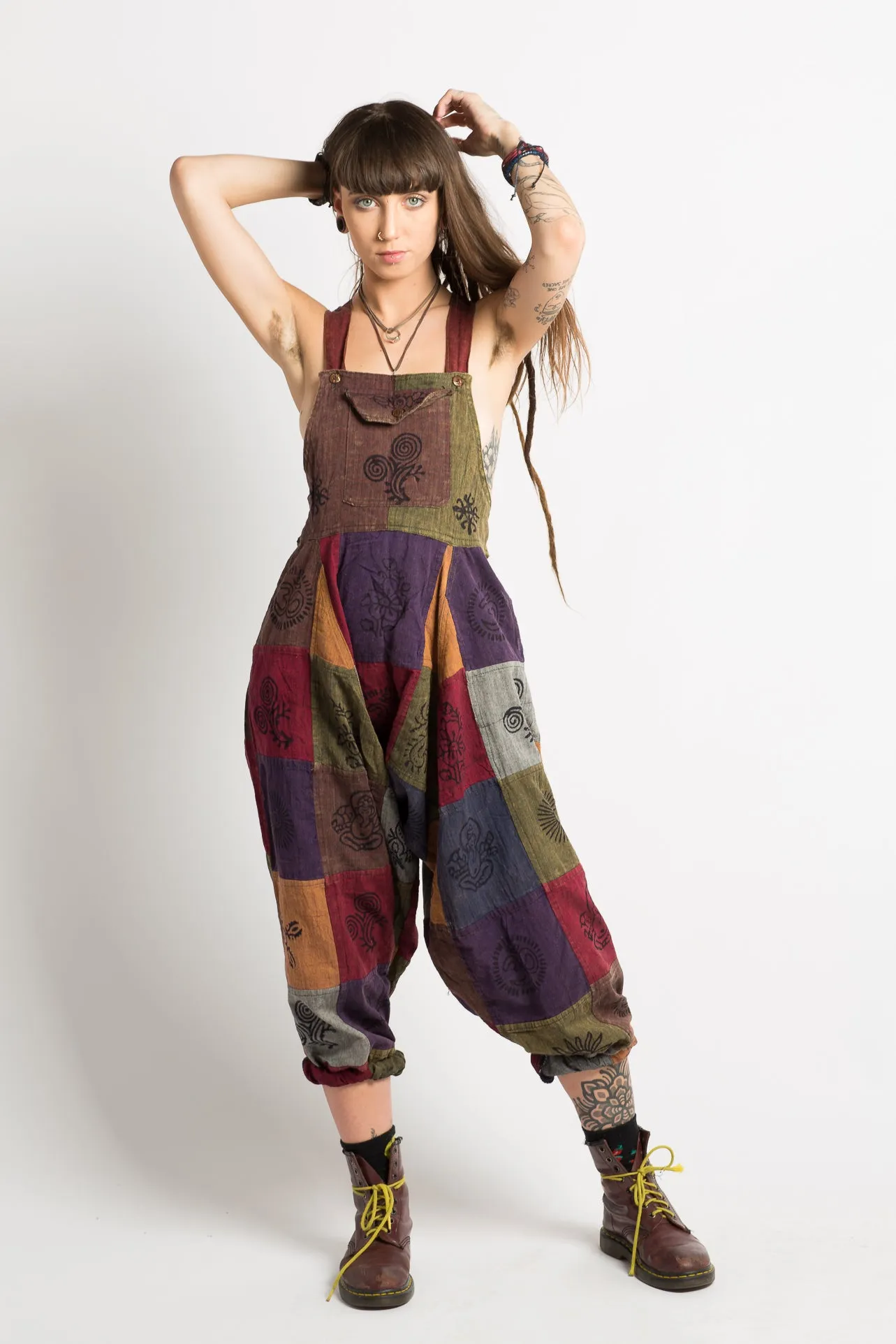 Patchwork Dungarees