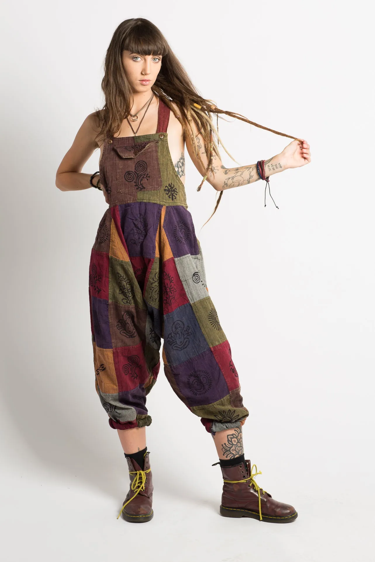 Patchwork Dungarees