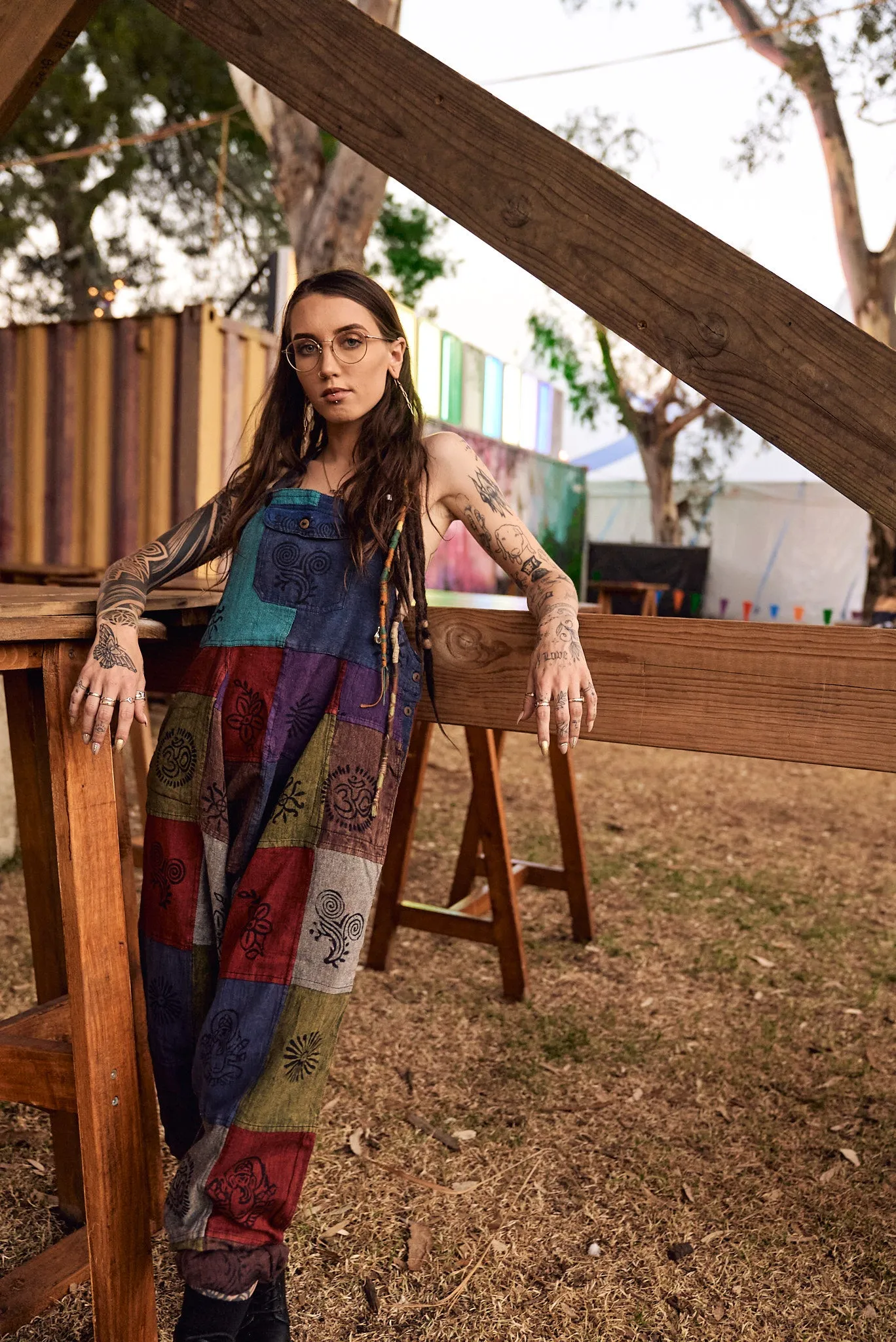 Patchwork Dungarees