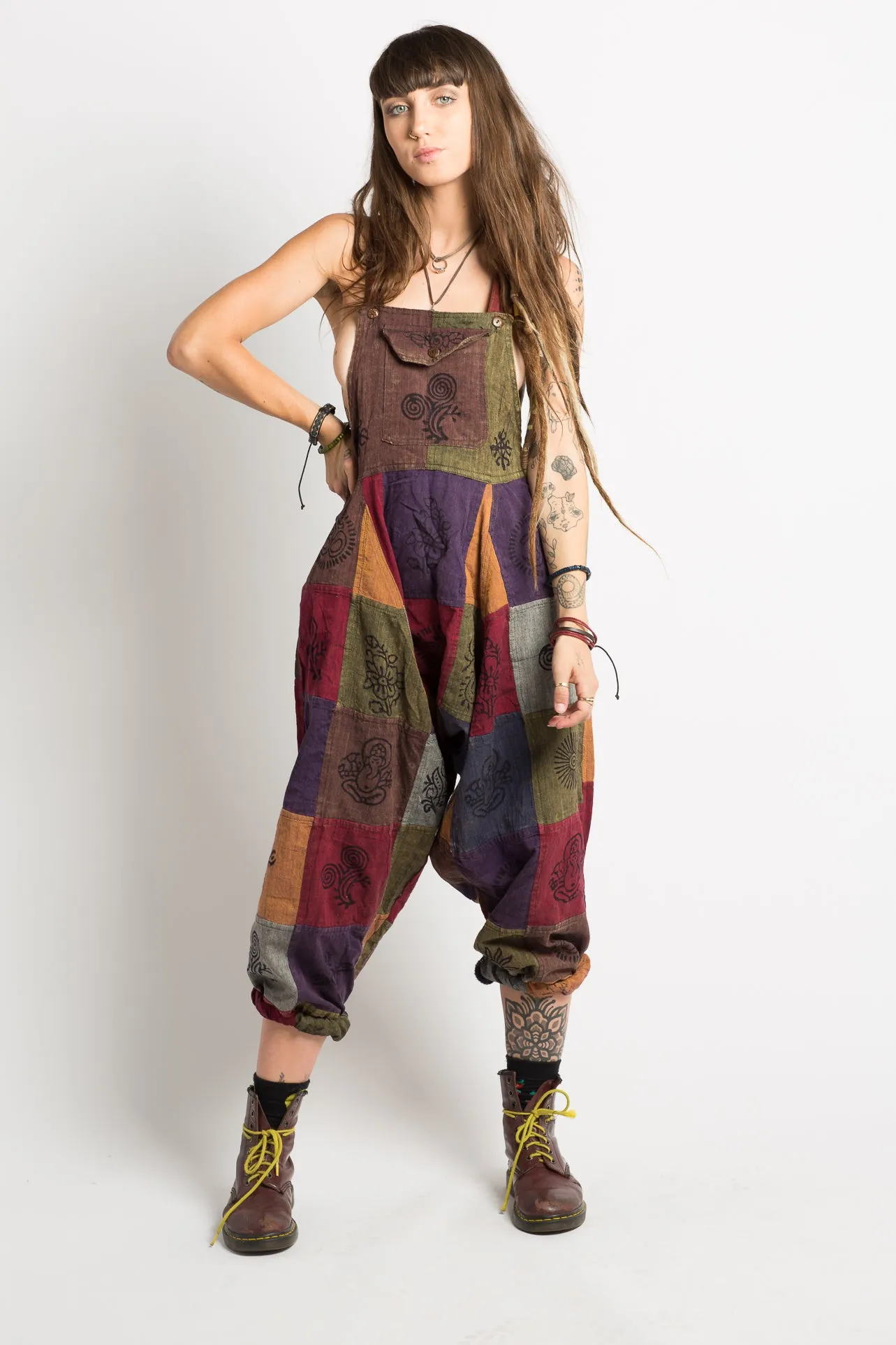 Patchwork Dungarees