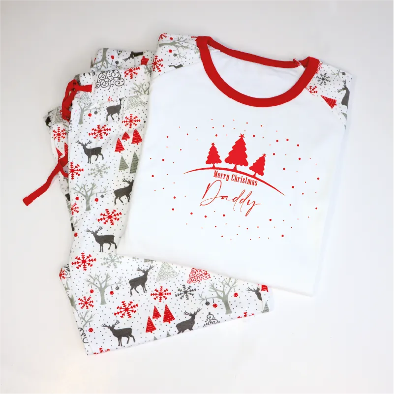 Personalised Matching Family Christmas Pyjamas