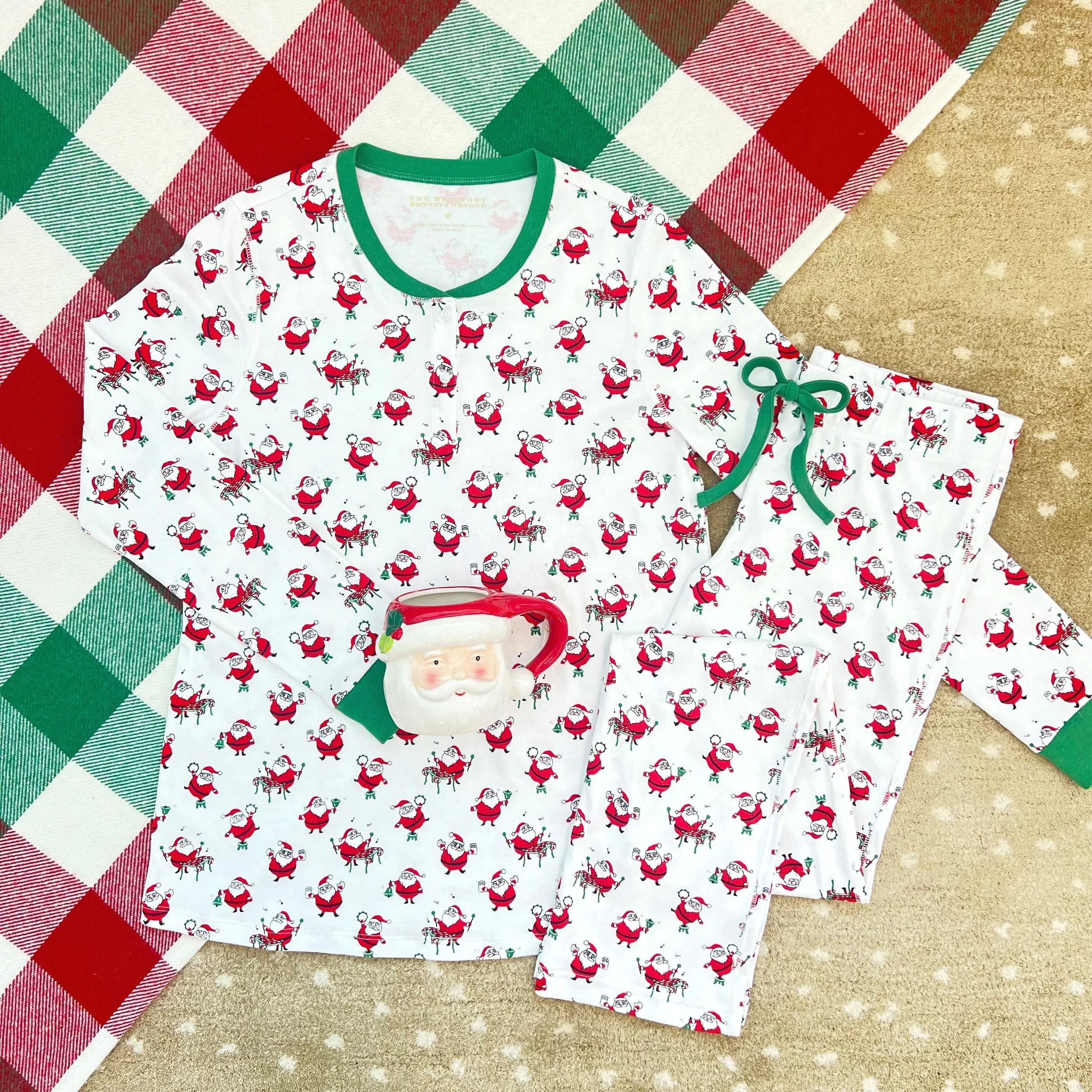 Pimberton Pinot PJ Set (Women's) - Santa's Sing Along with Kiawah Kelly Green