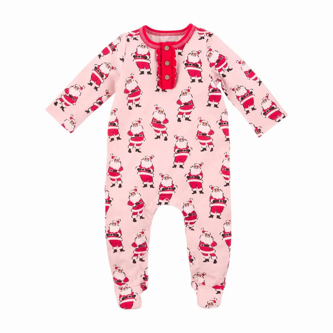Pink Vintage Santa Baby Sleeper