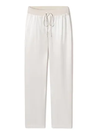 PJ Harlow Jolie Satin Pant in EggNog