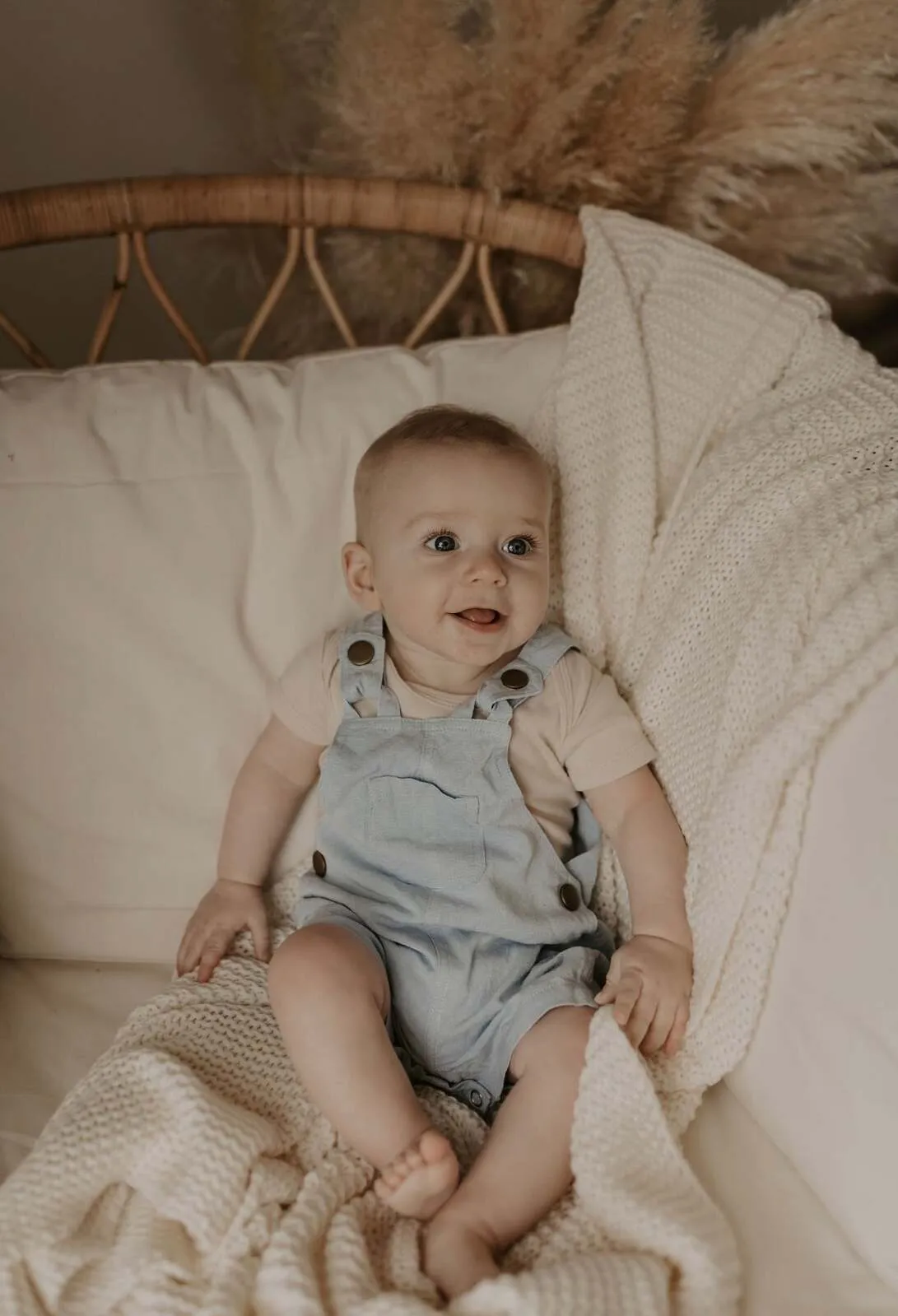 Ponchik Babies   Kids - Cotton Dungaree Overalls - Capri Blue