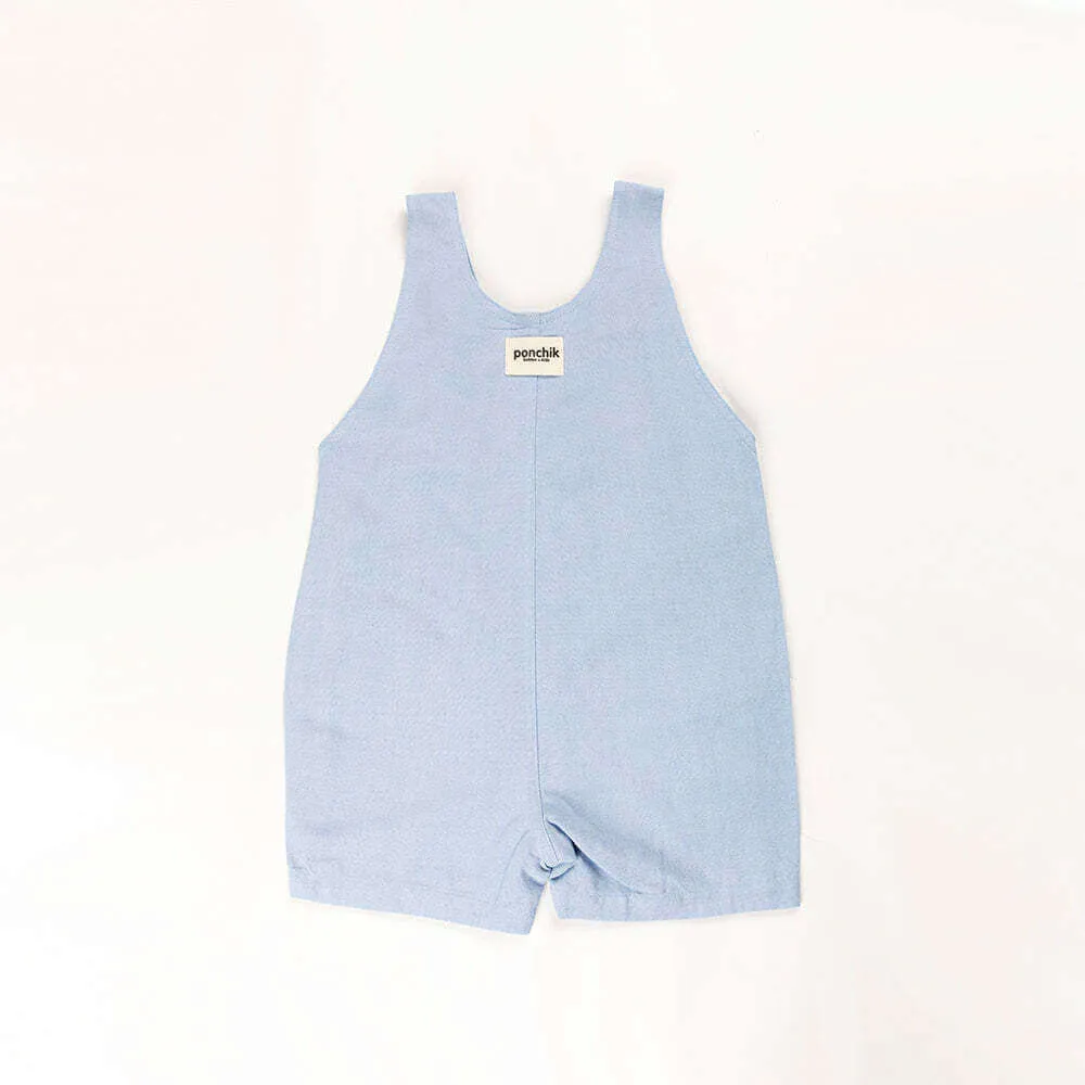 Ponchik Babies   Kids - Cotton Dungaree Overalls - Capri Blue