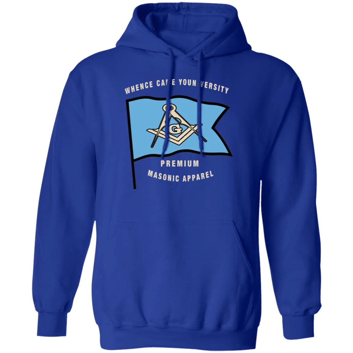 Premium Masonic Apparel Hoodie (blue flag)