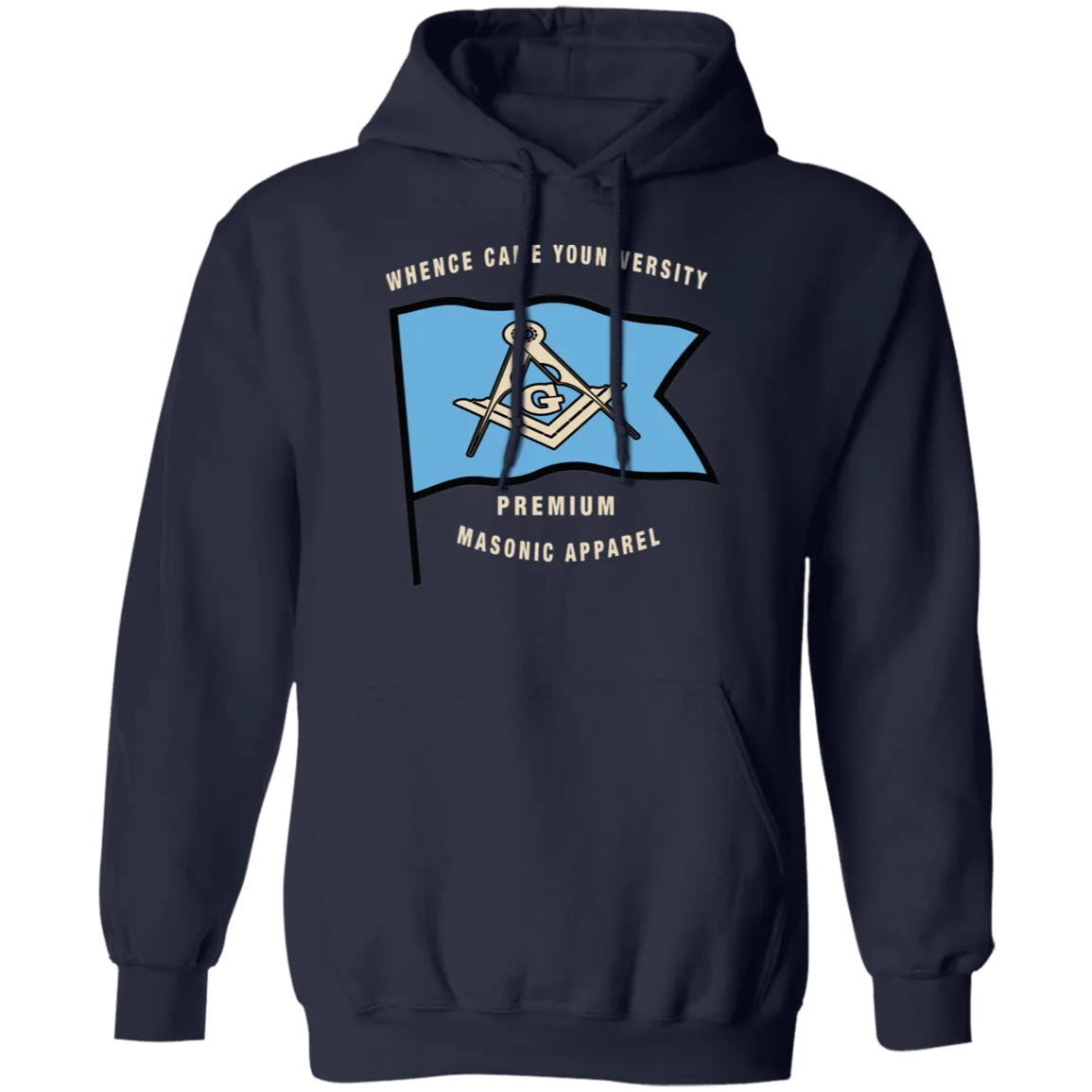 Premium Masonic Apparel Hoodie (blue flag)