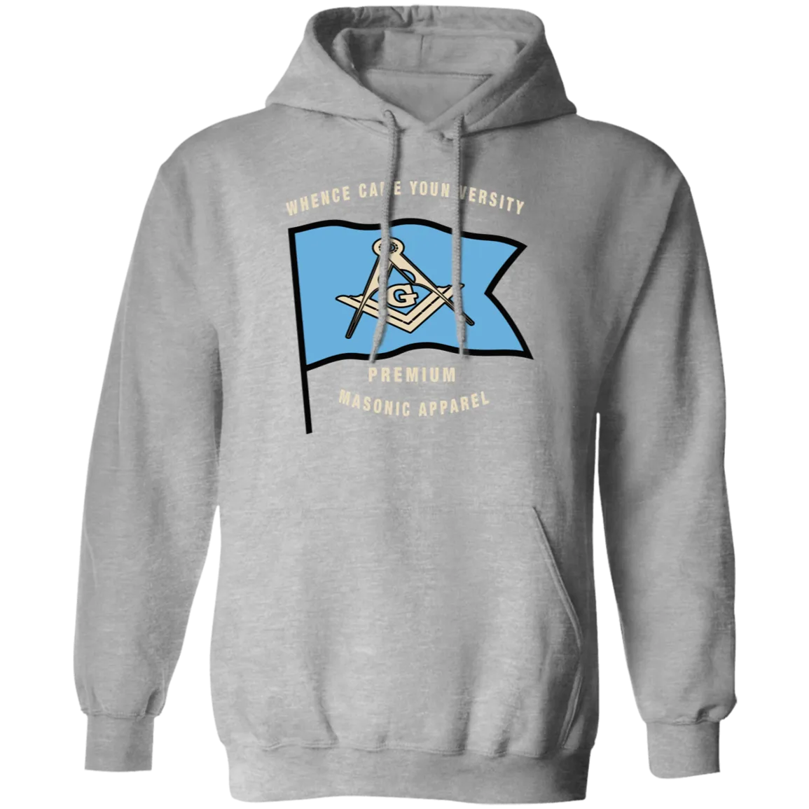 Premium Masonic Apparel Hoodie (blue flag)
