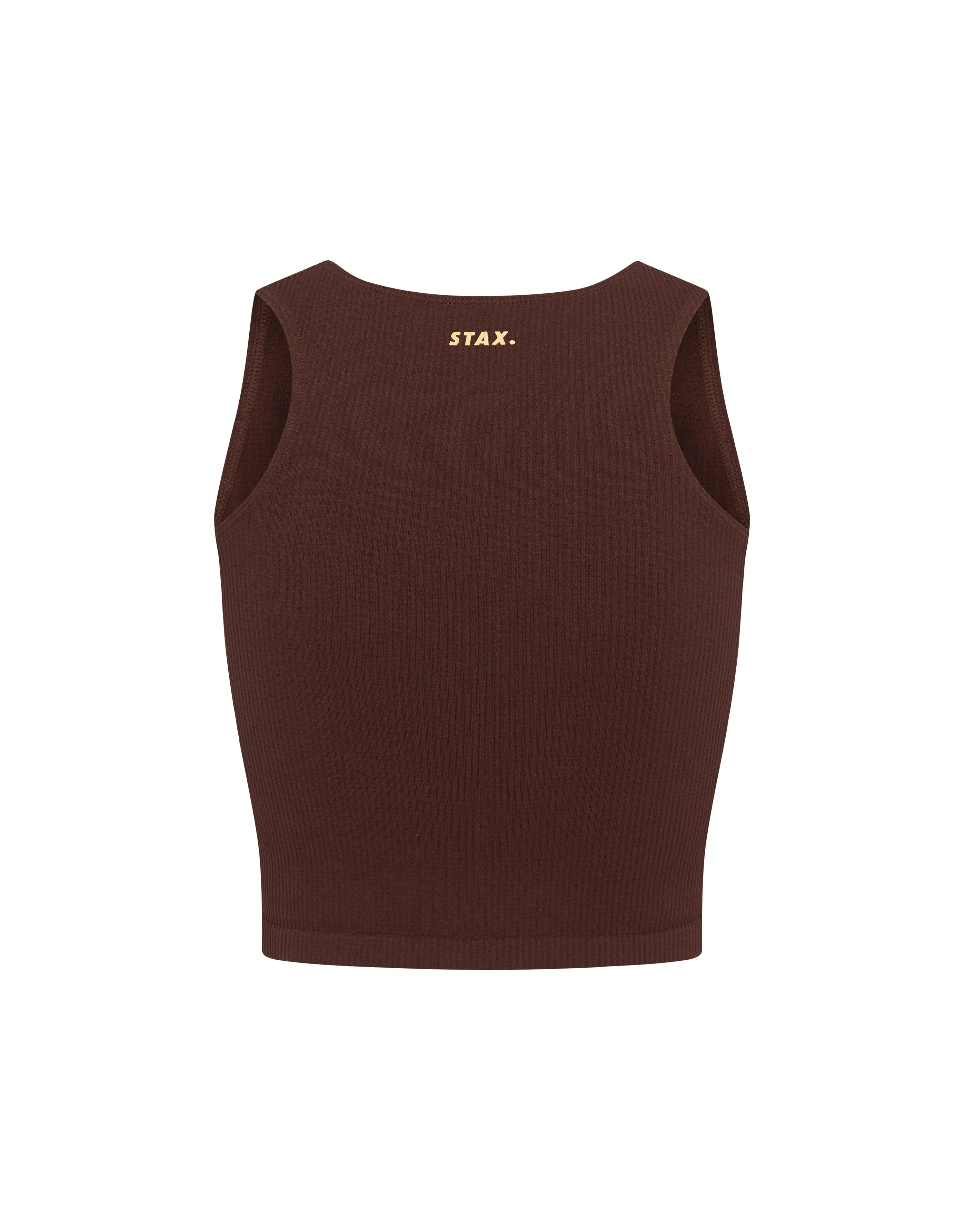 Premium Seamless V5 Cropped Singlet Lounge - Gliese (Brown)