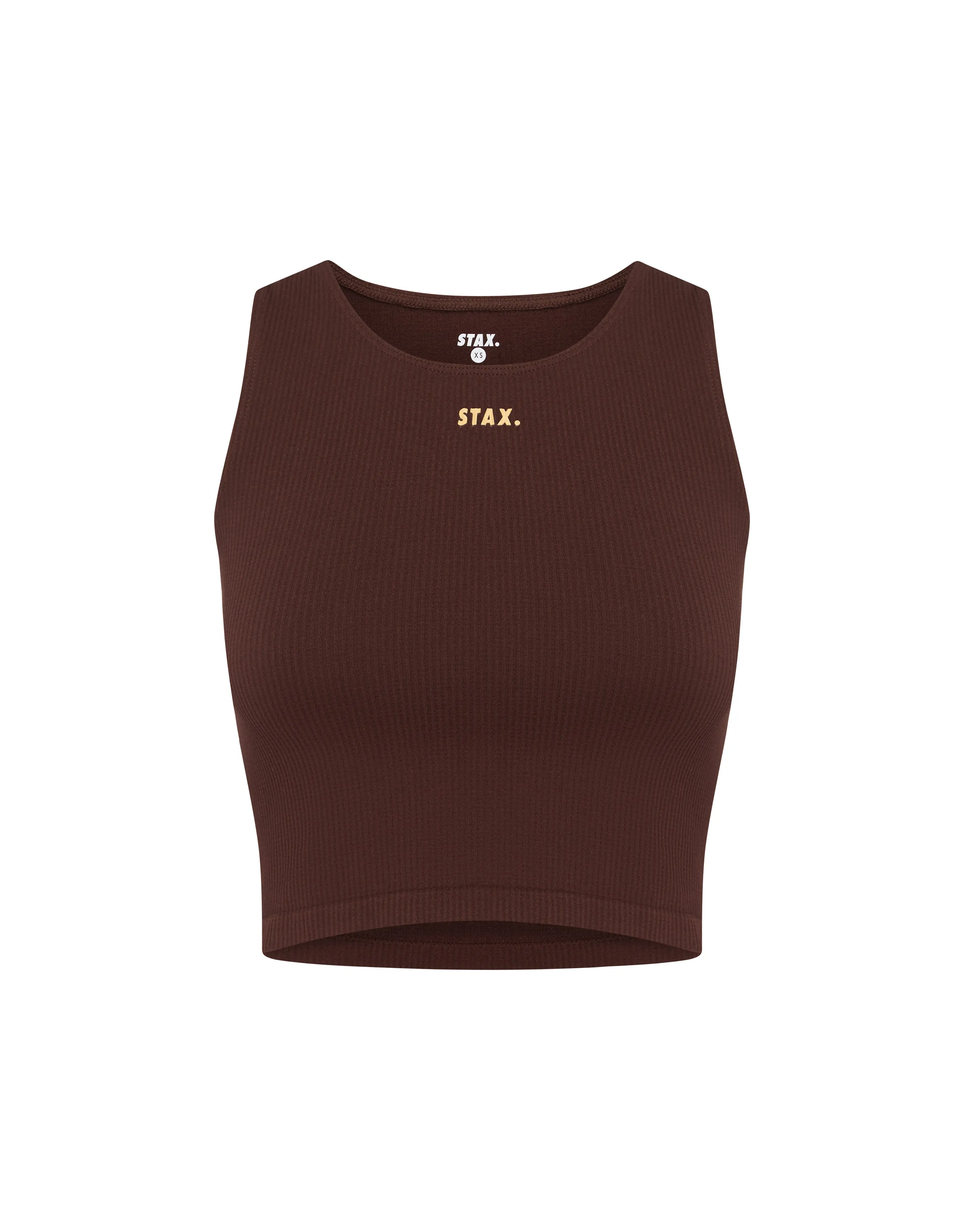 Premium Seamless V5 Cropped Singlet Lounge - Gliese (Brown)